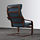 POÄNG - armchair, brown/Hillared dark blue | IKEA Taiwan Online - PE628990_S1