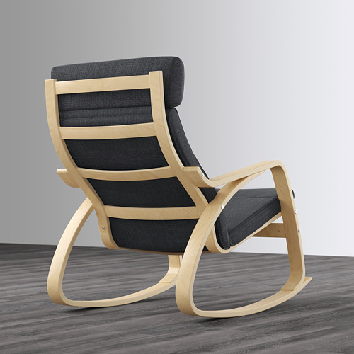 POÄNG - rocking-chair, birch veneer/Hillared anthracite | IKEA Taiwan Online - PE629317_S4