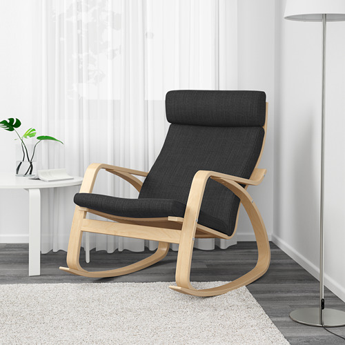 POÄNG - rocking-chair, birch veneer/Hillared anthracite | IKEA Taiwan Online - PE629318_S4