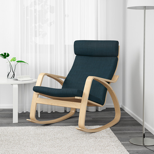 POÄNG - 搖椅, 實木貼皮, 樺木/Hillared 深藍色 | IKEA 線上購物 - PE629324_S4