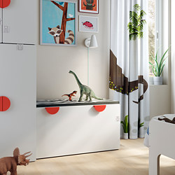 SMÅSTAD - bench with toy storage, white/pale pink | IKEA Taiwan Online - PE786136_S3