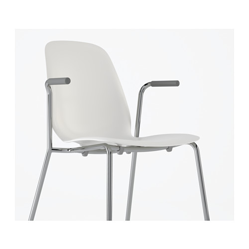 LEIFARNE - 餐椅, 白色/Dietmar 鍍鉻 | IKEA 線上購物 - PE590859_S4