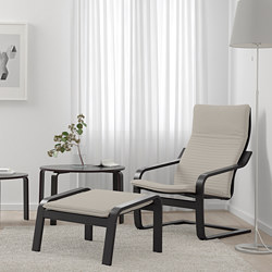 POÄNG - 扶手椅, 黑棕色/Knisa 黑色 | IKEA 線上購物 - PE666941_S3