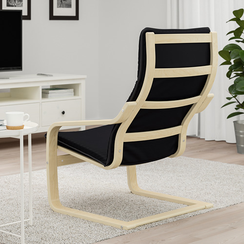 POÄNG - armchair, birch veneer/Knisa black | IKEA Taiwan Online - PE666931_S4