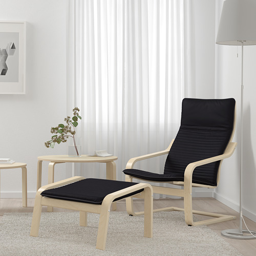 POÄNG - 扶手椅, 實木貼皮, 樺木/Knisa 黑色 | IKEA 線上購物 - PE666932_S4