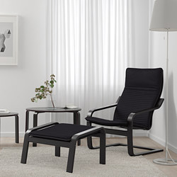 POÄNG - footstool, birch veneer/Knisa black | IKEA Taiwan Online - PE667068_S3