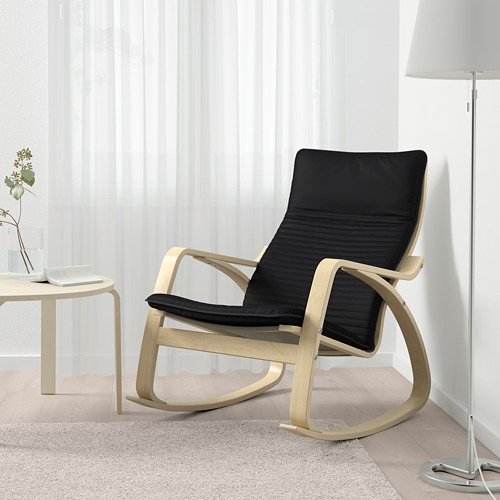POÄNG - 搖椅, 實木貼皮, 樺木/Knisa 黑色 | IKEA 線上購物 - PE667211_S4
