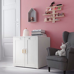 SMÅSTAD/PLATSA - 收納櫃, 白色 淺粉紅色/附層板 | IKEA 線上購物 - PE788146_S3