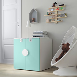 SMÅSTAD/PLATSA - 收納櫃, 白色 淺粉紅色/附層板 | IKEA 線上購物 - PE788146_S3