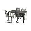 TEGELÖN/VÄSMAN table+4 chairs w armrests, outdoor
