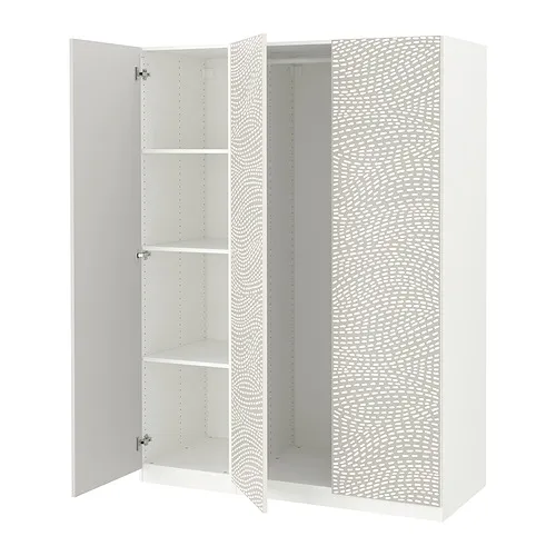 PAX/MISTUDDEN - 衣櫃/衣櫥組合, 白色/灰色 具圖案, 150x60x201 公分 | IKEA 線上購物 - PE917934_S4