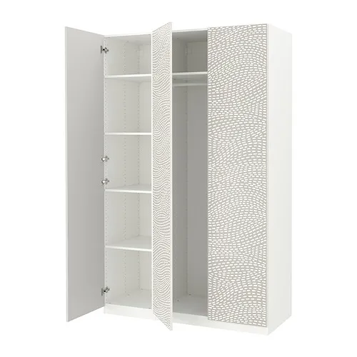 PAX/MISTUDDEN - 衣櫃/衣櫥組合, 白色/灰色 具圖案, 150x60x236 公分 | IKEA 線上購物 - PE917933_S4