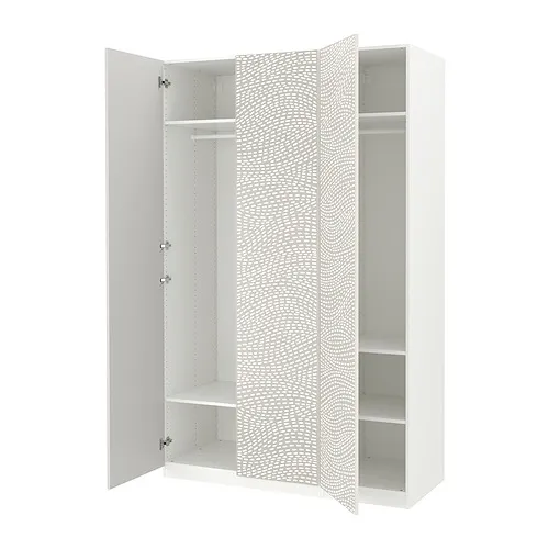 PAX/MISTUDDEN - 衣櫃/衣櫥組合, 白色/灰色 具圖案, 150x60x236 公分 | IKEA 線上購物 - PE917937_S4