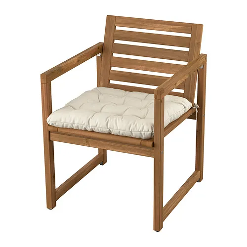 NÄMMARÖ - 戶外扶手椅，淺棕色/Kuddarna淺灰米色 | IKEA 線上購物 - PE984430_S4