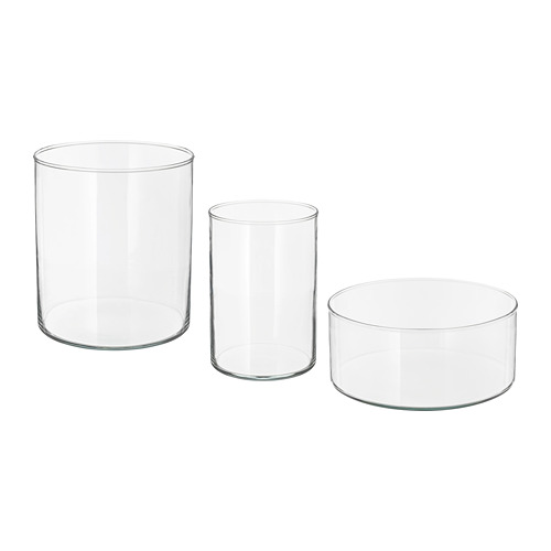 CYLINDER - vase/bowl, set of 3, clear glass | IKEA Taiwan Online - PE698305_S4