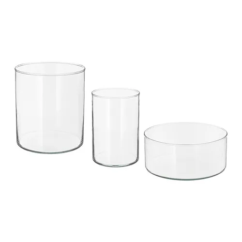 CYLINDER - 花瓶 3件裝, 透明玻璃 | IKEA 線上購物 - PE698305_S4