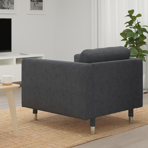 LANDSKRONA - 扶手椅, Gunnared 深灰色/金屬 | IKEA 線上購物 - PE680154_S4