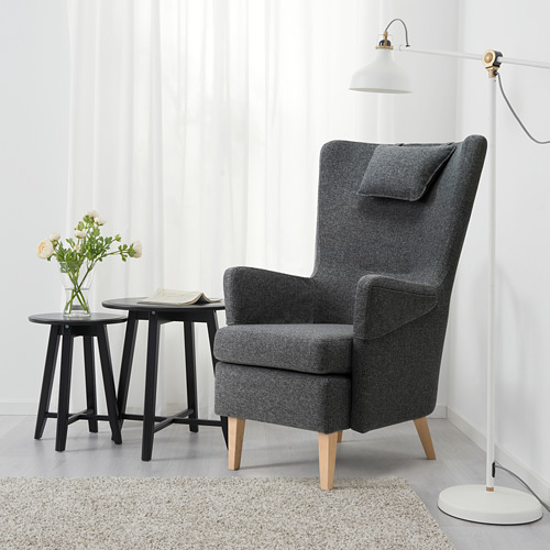 OMTÄNKSAM - armchair, Gunnared dark grey | IKEA Taiwan Online - PE696308_S4
