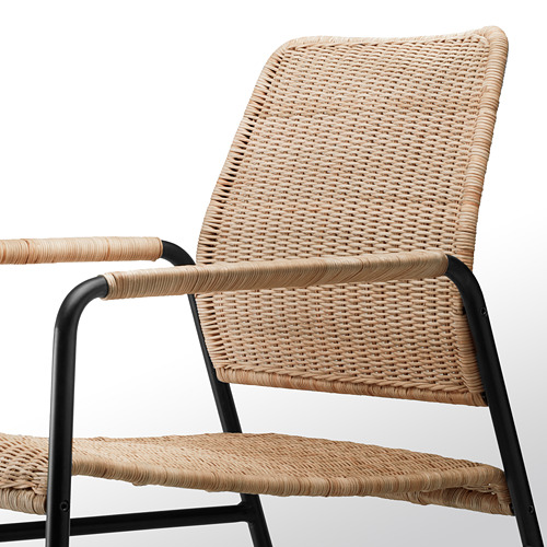 ULRIKSBERG - 扶手椅, 籐製/碳黑色 | IKEA 線上購物 - PE716935_S4