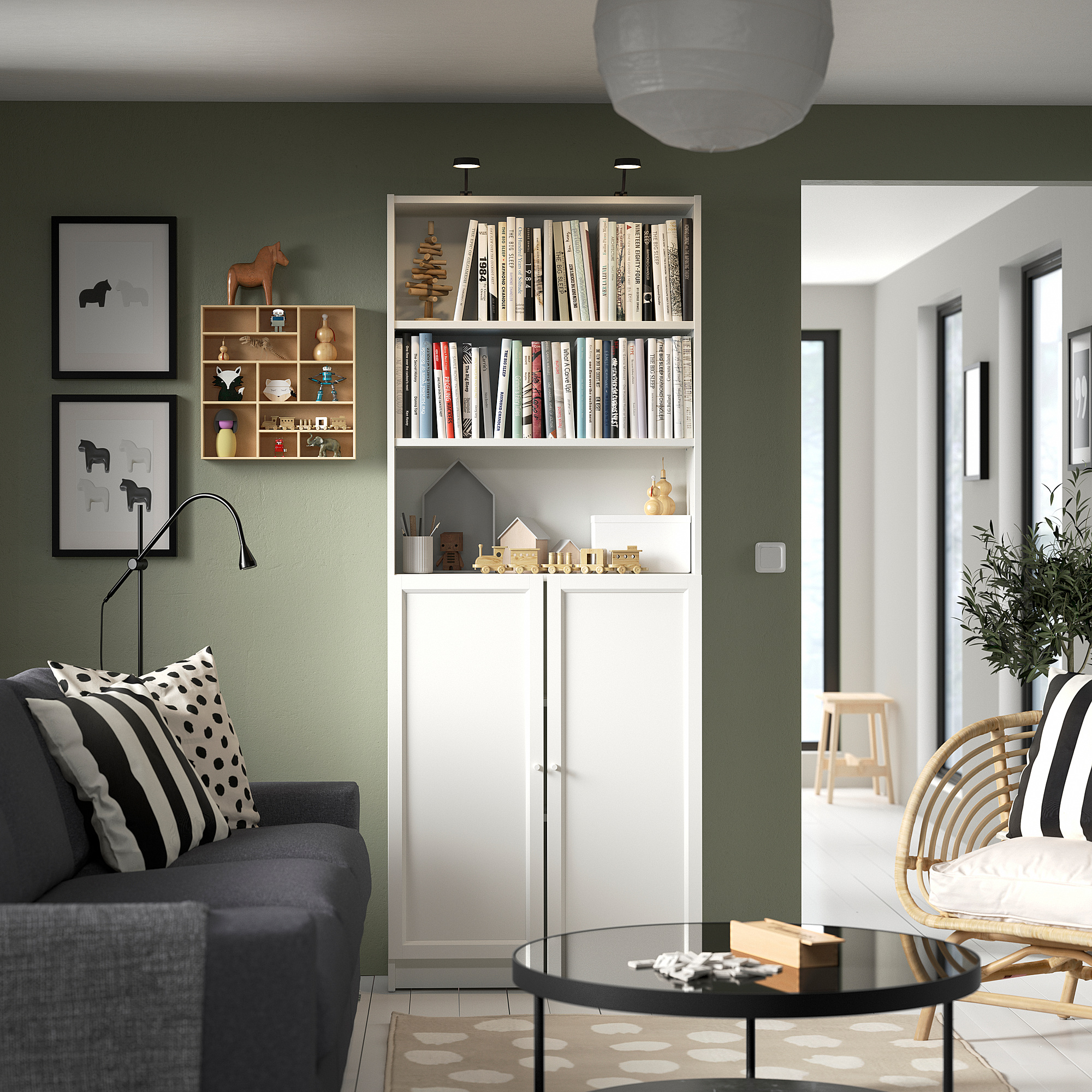 BILLY bookcase with doors
