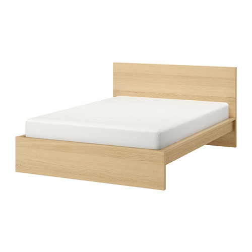 MALM - 雙人床框 高床頭板, 實木貼皮, 染白橡木/Luröy | IKEA 線上購物 - PE698416_S4