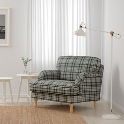 STOCKSUND - armchair, Ljungen medium grey/light brown/wood | IKEA Taiwan Online - PE758185_S3