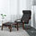 POÄNG - 扶手椅, 棕色/Hillared 碳黑色 | IKEA 線上購物 - PE629093_S1