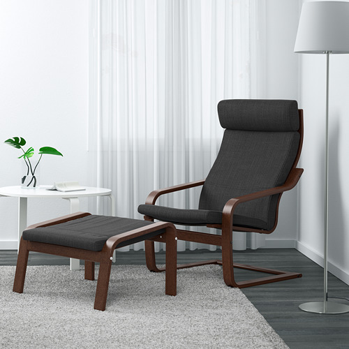 POÄNG - 椅凳, 棕色/Hillared 碳黑色 | IKEA 線上購物 - PE629093_S4