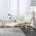 POÄNG - 扶手椅及腳凳, 實木貼皮, 樺木/Glose 米白色 | IKEA 線上購物 - PE601073_S1