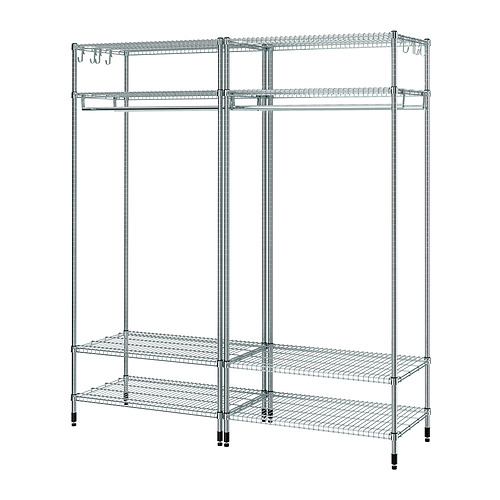 OMAR shelving unit with clothes rail