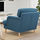 STOCKSUND - armchair, Ljungen blue/light brown/wood | IKEA Taiwan Online - PE717434_S1