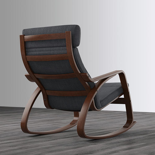 POÄNG - rocking-chair, brown/Hillared anthracite | IKEA Taiwan Online - PE629339_S4