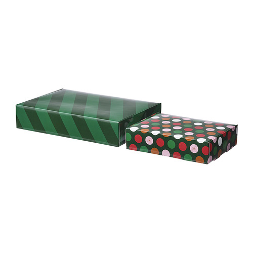VINTERFINT - gift box, set of 2, mixed patterns green, mixed patterns green | IKEA Taiwan Online - PE984505_S4