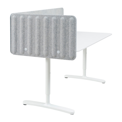 BEKANT - desk with screen, white/grey | IKEA Taiwan Online - PE793889_S4