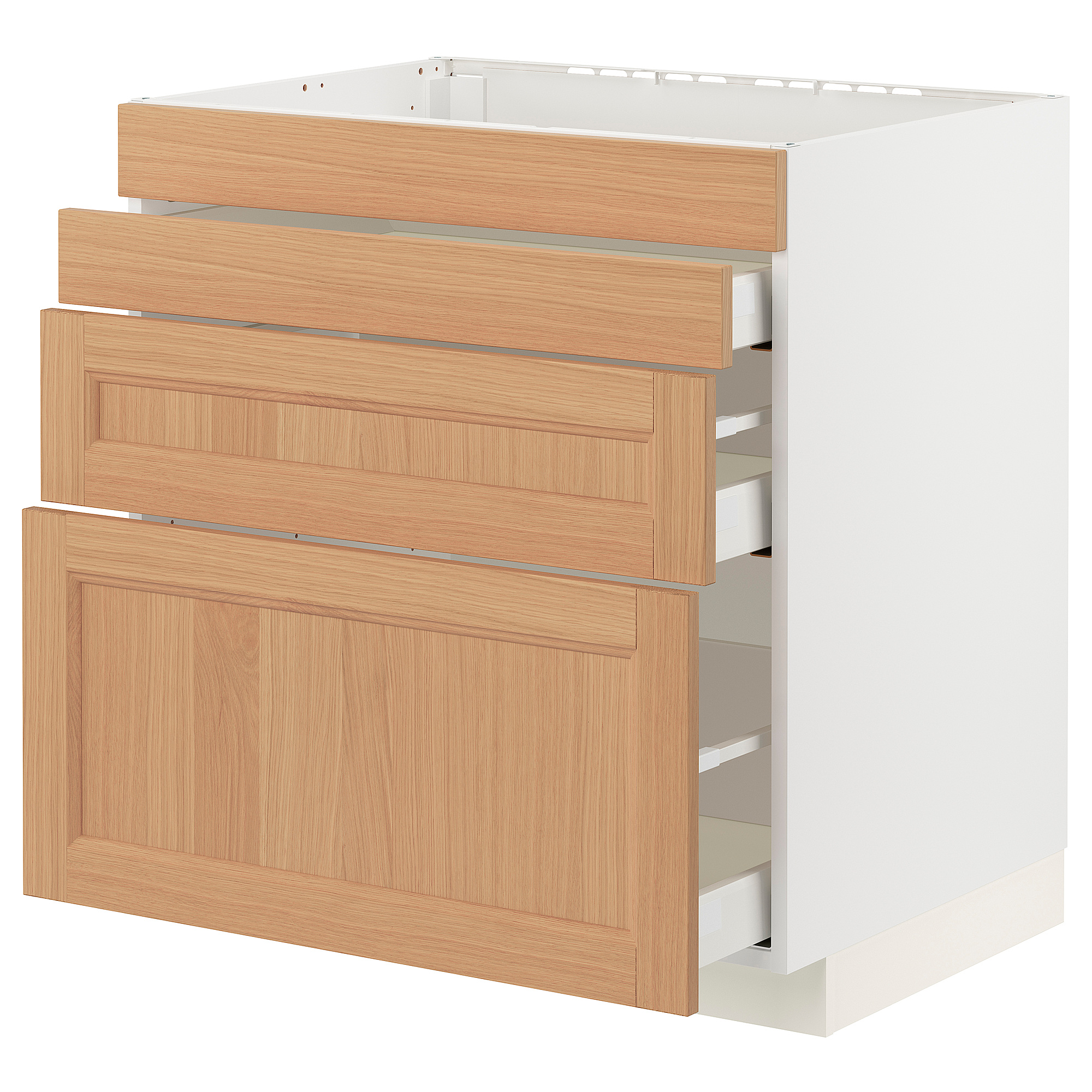 METOD/MAXIMERA base cab f hob/4 fronts/3 drawers