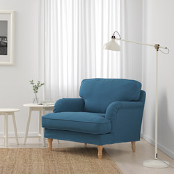 STOCKSUND - armchair, Nolhaga grey-beige/light brown/wood | IKEA Taiwan Online - PE556246_S3