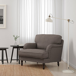 STOCKSUND - armchair, Ljungen blue/black/wood | IKEA Taiwan Online - PE575040_S3