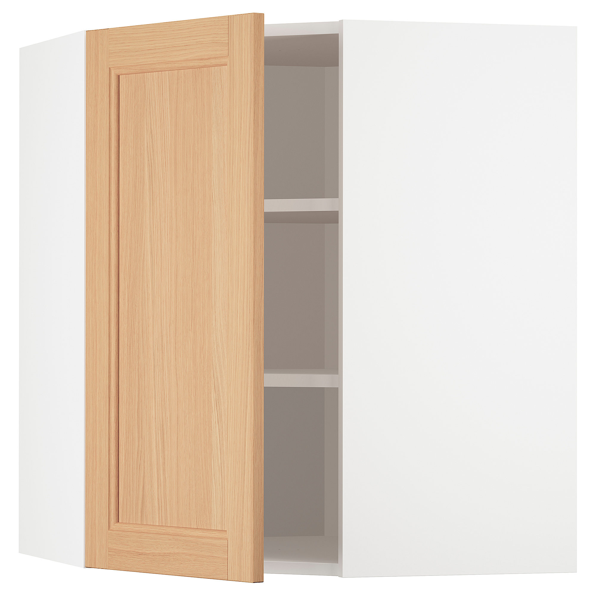 METOD corner wall cabinet with shelves