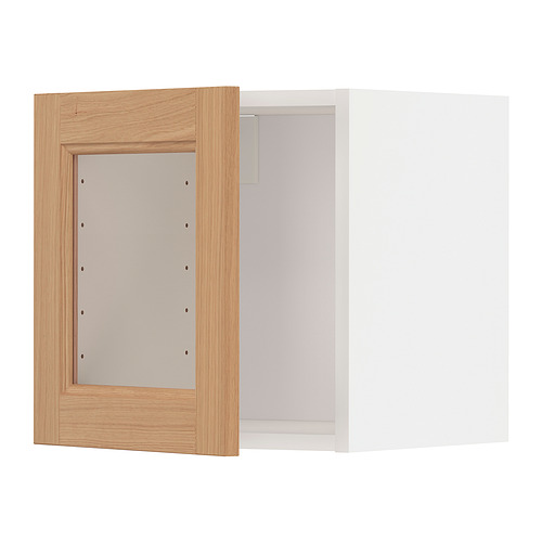 METOD wall cabinet with glass door