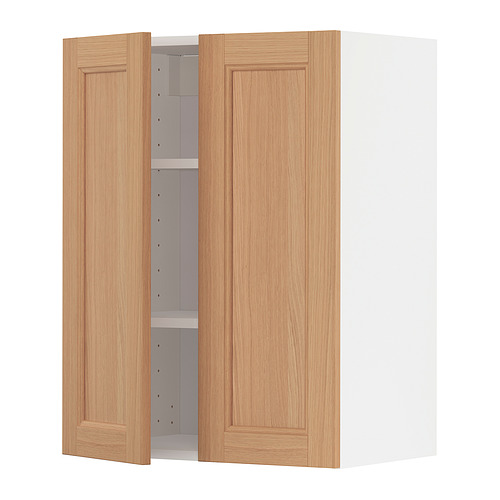 METOD wall cabinet with shelves/2 doors