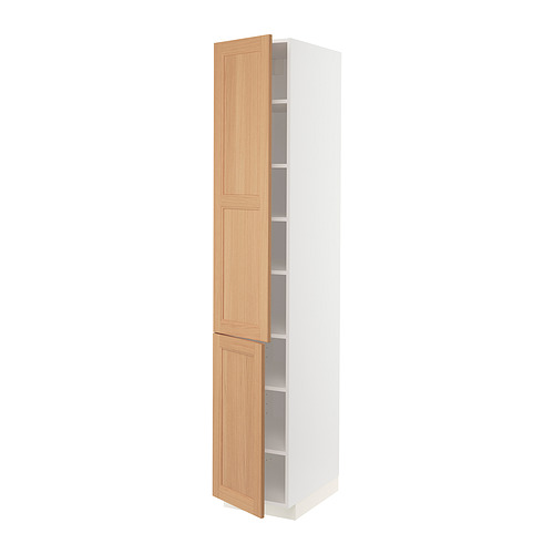 METOD high cabinet with shelves/2 doors