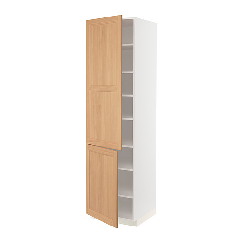 METOD high cabinet with shelves/2 doors