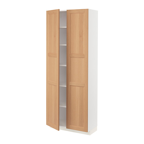 METOD high cabinet with shelves