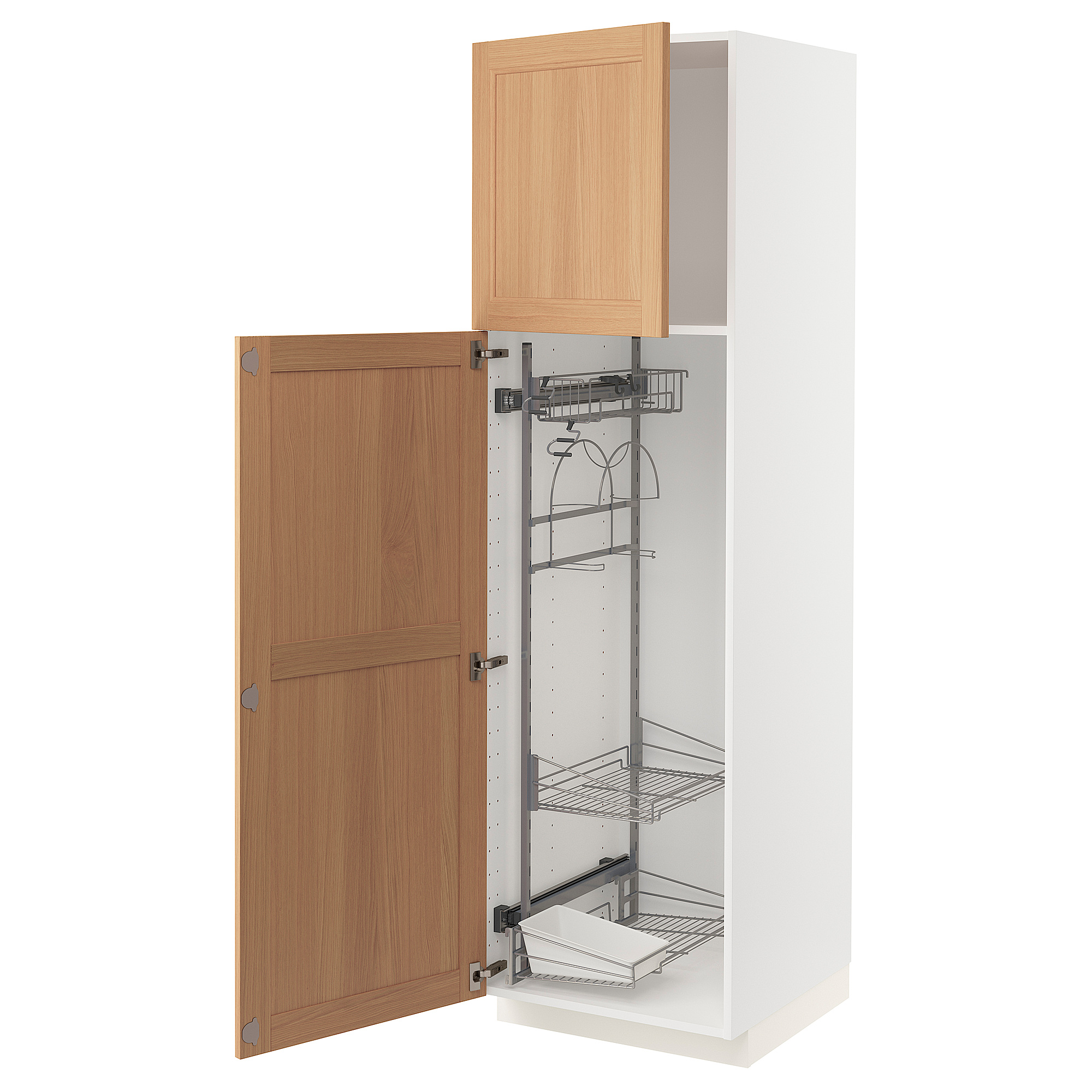 METOD high cabinet with cleaning interior