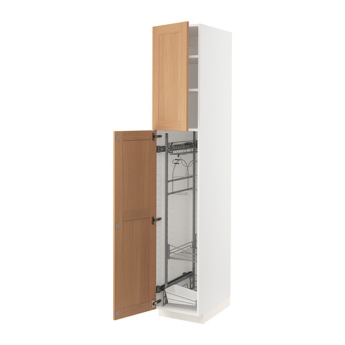 METOD high cabinet with cleaning interior