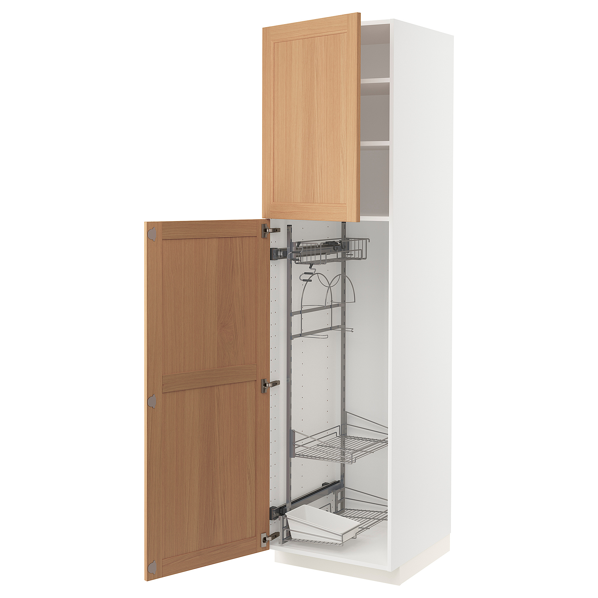 METOD high cabinet with cleaning interior