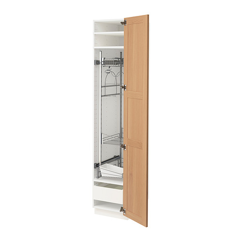 METOD/MAXIMERA high cabinet with cleaning interior