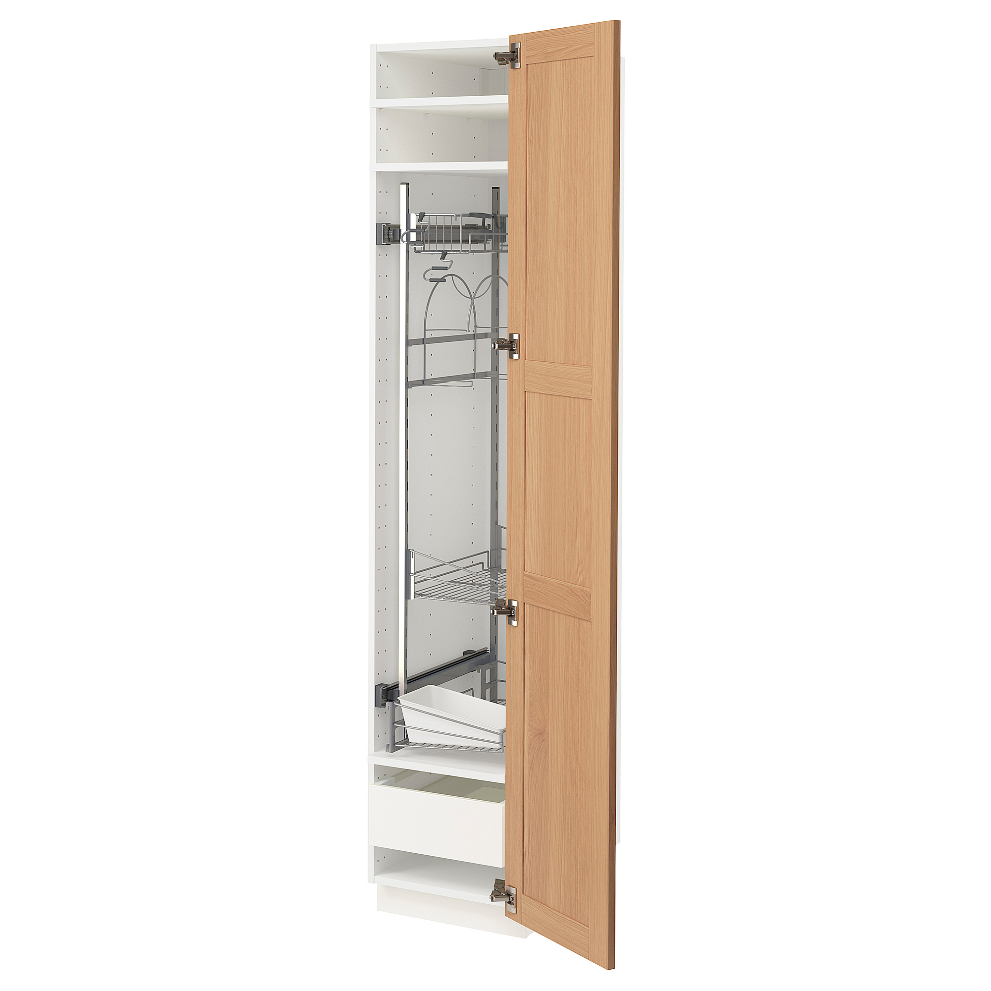 METOD/MAXIMERA high cabinet with cleaning interior