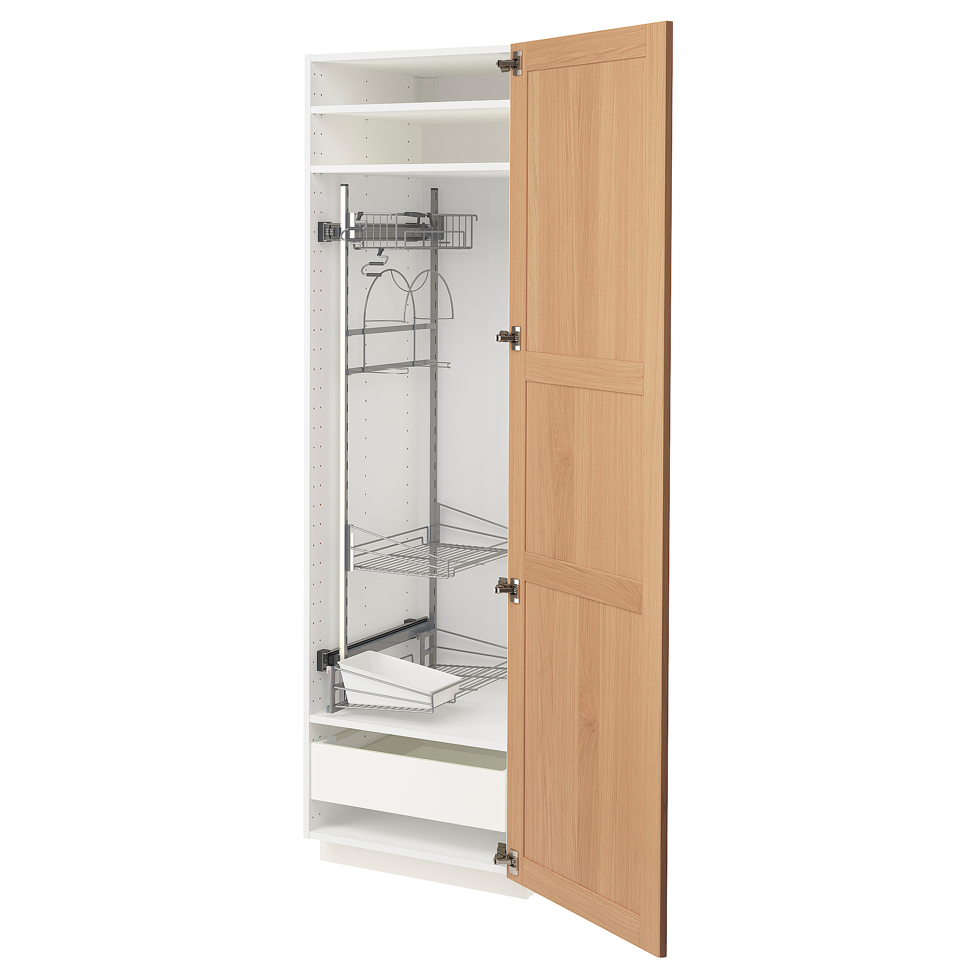 METOD/MAXIMERA high cabinet with cleaning interior