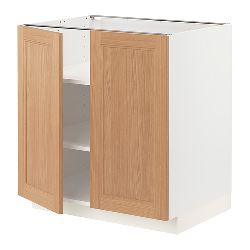 METOD base cabinet with shelves/2 doors